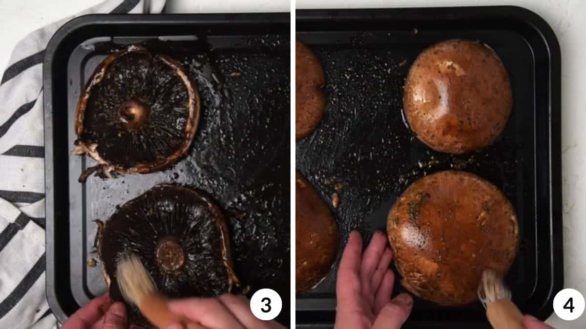 steps 3 and 4 for mushroom burger recipe