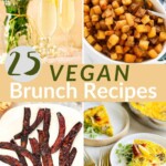 collage of vegan brunch recipes