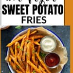 air fryer sweet potato fries Pinterest pin